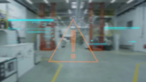Steady shot inside a large industrial manufacturing company workshop. Stock Footage 105835615