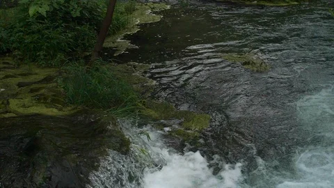 Steady shot of a mountain river Stock Footage 108676721