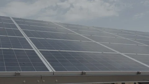 Steady shot of solar panels Stock Footage 111367534