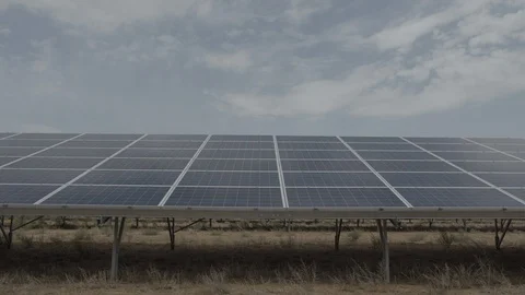 Steady shot of solar panels Stock Footage 111367636