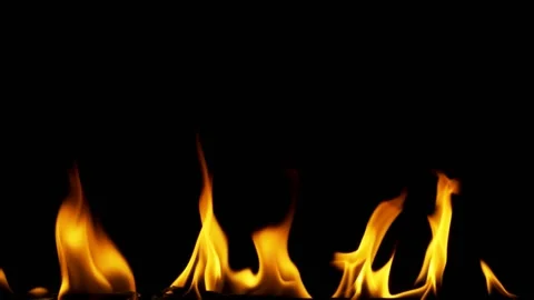 Steady Slow Motion Fire from Bottom (Alpha Channel) Video stock 201333803