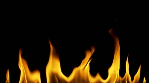 Steady Slow Motion Fire from Bottom 05 (Alpha Channel) Stock Footage 201333806