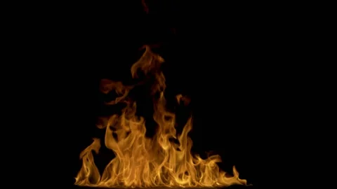 Steady Slow Motion Fire from Bottom 10 (Alpha Channel) Stock-Footage 201333813