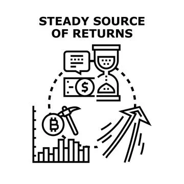 Steady source of returns generating passive income Stock Illustration