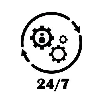 Steady technical support services - Vector web icon Stock Illustration