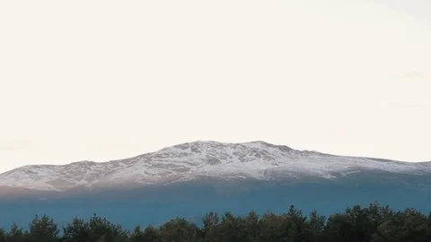 Steady View of Snowy Mountain Peak Stock Footage 70806335