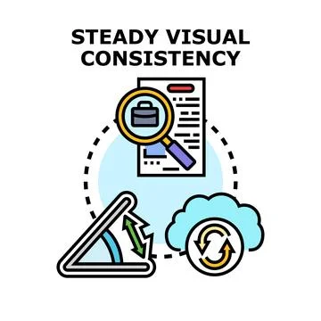 Steady visual consistency concept illustration for business 库存插图