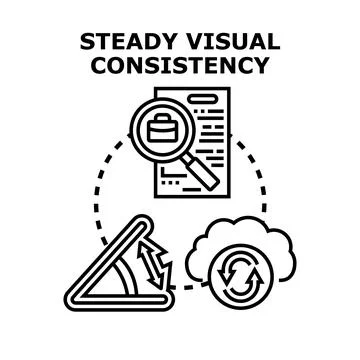 Steady visual consistency concept illustration for business Stock Illustration