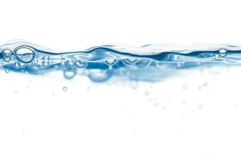 Steady water surface with bubbles Stock Photos