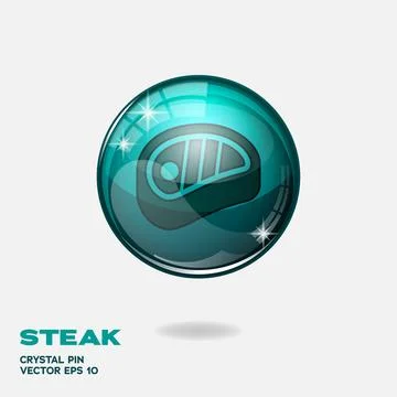 Steak 3D Buttons Stock Illustration