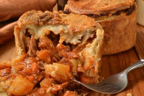 Steak and Ale Pie Stock Photos
