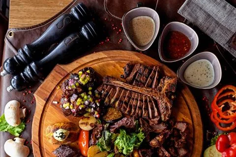 Steak assorted Stock Photos