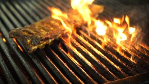 Steak On Barbecue Grill 動画素材 104545491