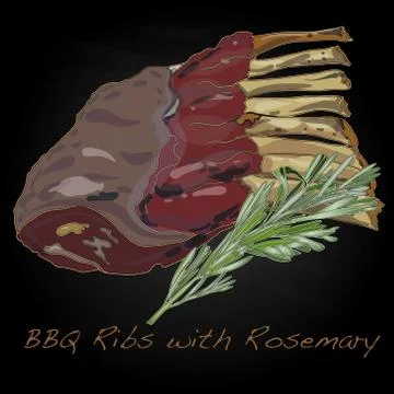 Steak BBQ vector Stock Illustration
