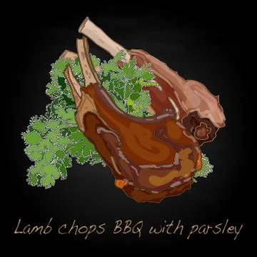 Steak BBQ vector Stock Illustration