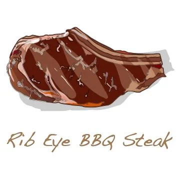 Steak BBQ vector Stock Illustration