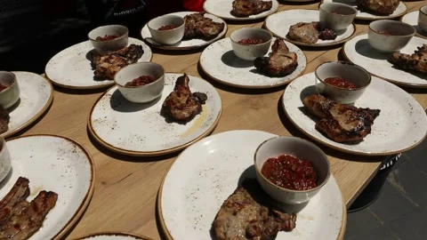 Steak beef 21 Stock Footage 312943311