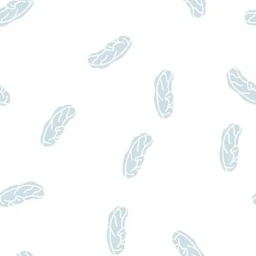 Steak beef glyph seamless pattern Stock Illustration