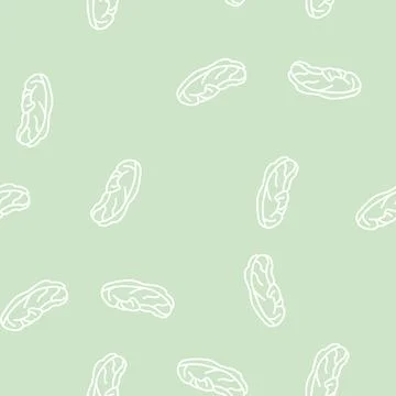 Steak beef line seamless pattern Stock Illustration