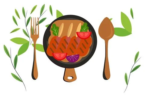 Steak Concept Illustration Illustrazione stock