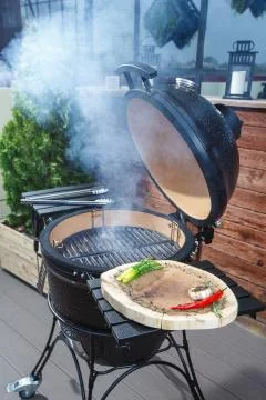 Steak is cooked on the grill Stock Photos