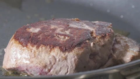 Steak Cooking Stock Footage 169611431