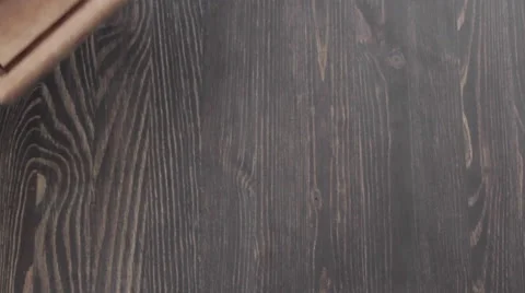 Steak on a cutting board in the restaurant Видео 58855621