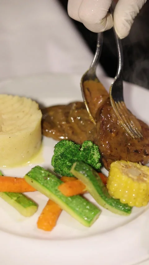 Steak Diane Ready Stock Footage 293500831