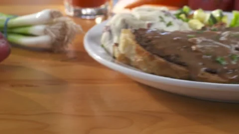 Steak Dinner Stock Footage 147683056