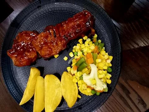 Steak for dinner Stock Photos