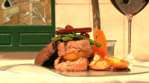 Steak Dish - Gourmet Stock Footage 10944754