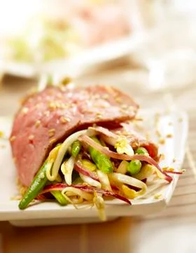 Steak filled with diffrent kind of vegetables Stock Photos