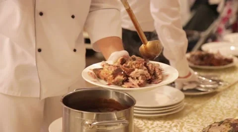 Steak with a flowing sauce Stock Footage 62475227