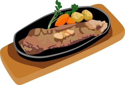 Steak Food Stock Illustration