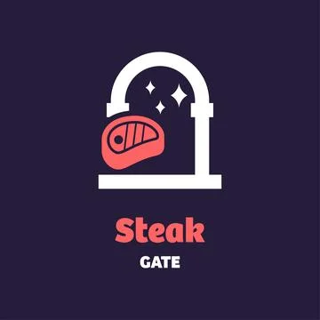 Steak Gate Logo Ilustración de archivo