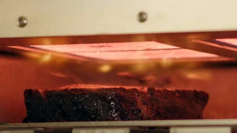 Steak getting grilled in a barbecue Stock Footage 118962885