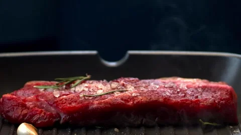 Steak on the grill Stock Footage 149124542