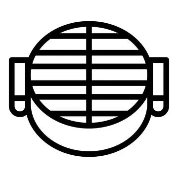 Steak grill icon outline vector. Fire meat Stock Illustration
