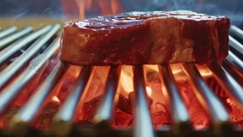 Steak grilled beef steak Stock Footage 77212504
