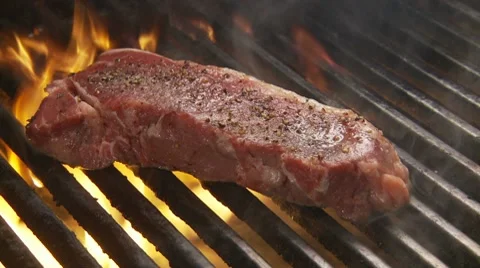 Steak grilling 138 Stock-Footage 8852755