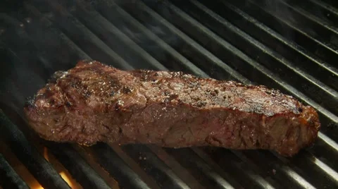 Steak grilling 143 Stock Footage 8852802