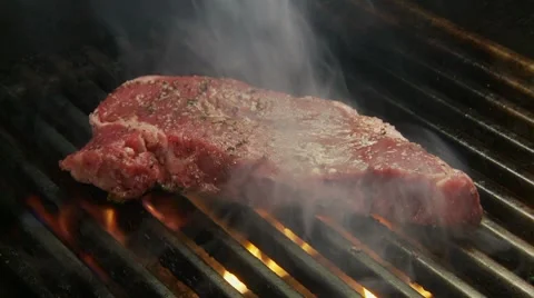 Steak grilling 148 Stock Footage