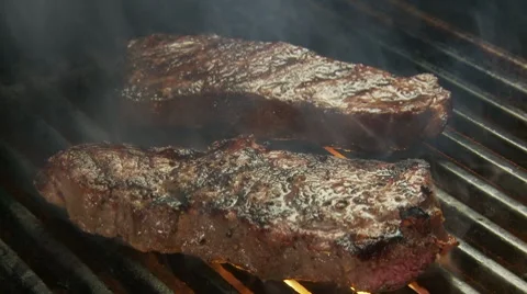 Steak grilling 149 Stock Footage 8852852