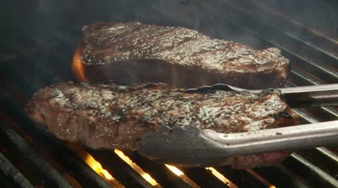 Steak grilling 150 Stock Footage 8852904