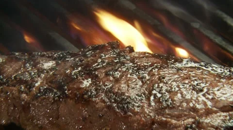 Steak grilling 155 Stock-Footage 8852937