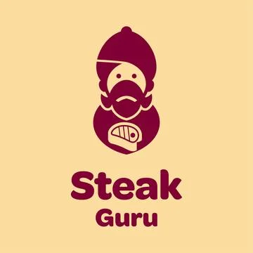 Steak Guru Logo Stock Illustration