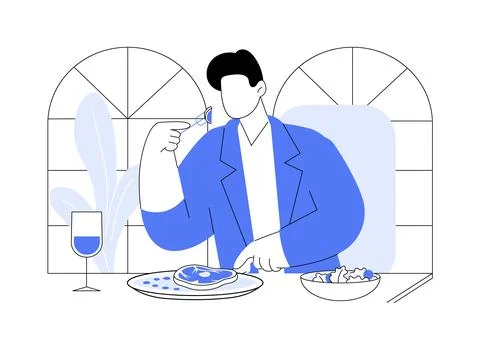 Steak house isolated cartoon vector illustrations. Stock Illustration
