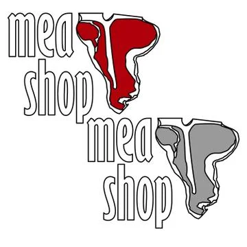 Steak House or Meat Store Labels Stock Illustration