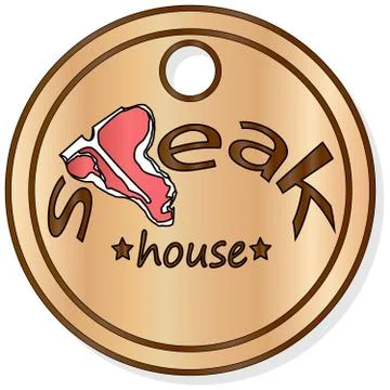 Steak House or Meat Store Labels Stock Illustration