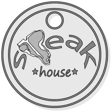 Steak House or Meat Store Labels Stock Illustration